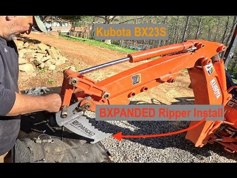Bxpanded Backhoe Ripper Install on Kubota BX23S
