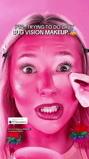 Replying to @cutebear227 Doing my MAKEUP in ladybug VISION..😭🐞Why did i think it was going to be bright eye makeup!! Tried a purple eyeshadow look & shimmery blue eye makeup!✨ Actually love the lifted eyes makeup w simple winged eyeliner & pastel pink plumping lip gloss! At least its full coverage makeup for this filter makeup challenge!🤣🫶 #makeupideas #makeuptips #makeuptransformation #creativemakeup #makeupchallenge #filterchoosesmymakeup
