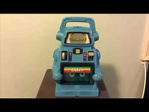 My Demonstration of My 1985 Playskool Casey The Robot Talking Cassette Player