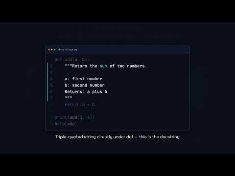 Docstrings - Python for Beginners