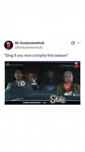 Arsenal the other London club who gone trophyless 😭 Follow @footymemehub For More Funny Football Memes 😂⚽ IGNORE TAGS 🏷️: #football #soccer #footballmemes #soccermemes #memes #footballjokes #soccerjokes #trollfootball #ukbanter #ukmemes #premierleague #uefachampionsleague #manchesterunited #chelsea #tottenhamhotspurs #arsenal #mancity #liverpool #newcastleunited #westham #crystalpalace #epl #memes #ishowspeed #messi #ronaldo #fyp Memes - Football Memes - Soccer - Futbol - FC Barcelona - Bayer