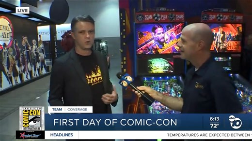 5.4K views · 93 reactions | The first day of Comic-Con International was a blast and 10News – ABC San Diego KGTV was on site to capture all the fun happening at the Stern booth! | Stern Pinball | Facebook