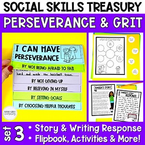 Grit and Perseverance Worksheet Posters and Activities for Self Determination