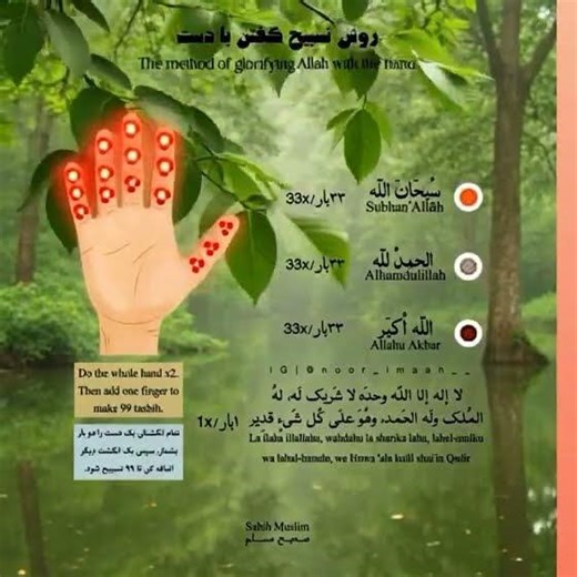 "Learn the Method of Glorifying Allah with Your Hand | 99 Tasbih in a Simple Way"