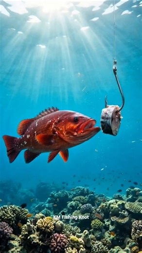 Epic Deep Sea Scene: Fish Takes the Bait Instantly😍😍 #fishing #underwater
