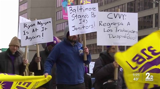 Downtown janitors claim contractor pays below minimum wage at state offices