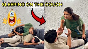 SLEEPING ON THE COUCH || Prank on wife ||Sleeping On Floor Prank | Richa Thakur