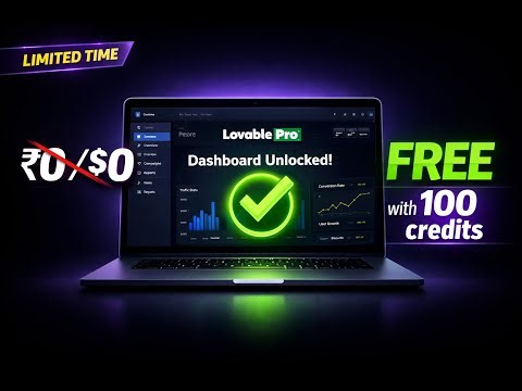 Lovable Pro FREE (100 FREE CREDITS) | Step-by-Step Walkthrough (Limited Time Offer)
