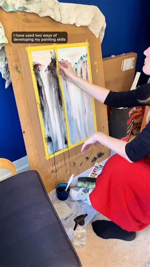 Åsa Sjölander | Watercolor painting on Instagram: "😃🎨 Work or play? I have used two ways of developing my painting skills: 1. I work hard to achieve something that I really want to be able to do 2. I explore the medium with curiosity and develop my own solutions. I only do number one for a short period of time – for example this summer I wanted to find out how to create tears with granulating watercolors. It took me a couple of months of hard work but I feel it was worth it because I could t