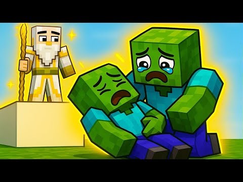 Sad Story of Poor Zombie Boy and His Father 😢 | Minecraft Animation