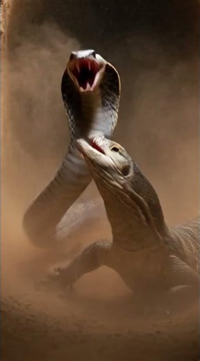 “Cobra vs Monitor Lizard: Underground Death Battle!” 🐍🔥 #wildlife #scorpion #cobra