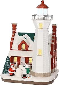 Hallmark Keepsake Christmas Ornament 2019 Year Dated Holiday Lighthouse with Light,