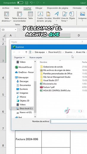 Aprende a insertar otros archivos en EXCEL #peru🇵🇪 #viral #excelentiktok #excel #tipsandtricks #excelperu #tipsandtricks