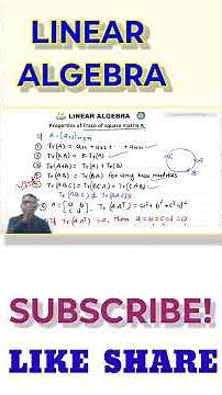 36 properties of trace of matrix | CSIR NET GATE | IIT JAM | UP TGT math | LT GRADE MATHS
