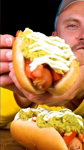 My First Try Chilean Hot Dog 🇨🇱🤤 #asmreating