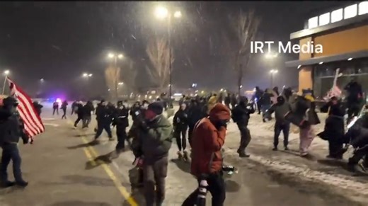 Ice terrorists deploy LRAD (long range acoustic device) against protesters. The ones deployed here output between 140 and 160 decibels enough to cause permanent and irreplaceable brain damage... These same weapons were deployed against Venezuelan soldiers during trumps illegal kidnapping of their president... Where men described feeling as though their heads would explode, as blood poured from their ears and nose... These weapons are also thought to be responsible for the so called "Havana syndr