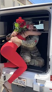 5.5K views · 12 reactions | Soldier comes home early from deployment and surprises his wife with flowers ❤️ #military #soldier #homecoming #viralvideo #foryou | Nick K | Facebook