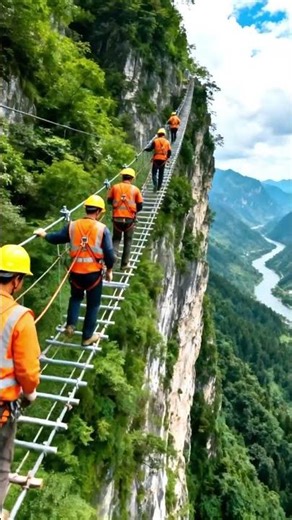This Bridge Shouldn’t Exist… Built on a Cliff in China