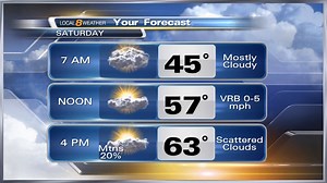 Good morning! This is a look at your Saturday. What plans do you have? www.local8now.com/weather | WVLT