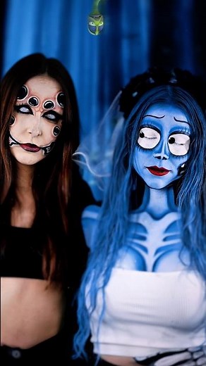 The Corpse Bride 👰🏻‍♀️💙💍 with the amazing @MeryCaldass. What do you think of the result? 🫣