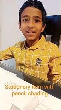 how can make the stationary item with pencil shading art by my little master