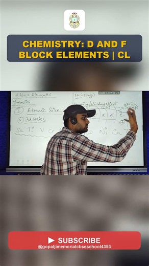 Class 12 | Chemistry | D and F Block Elements | Class- XII | NCERT | GJMS CBSE #shorts