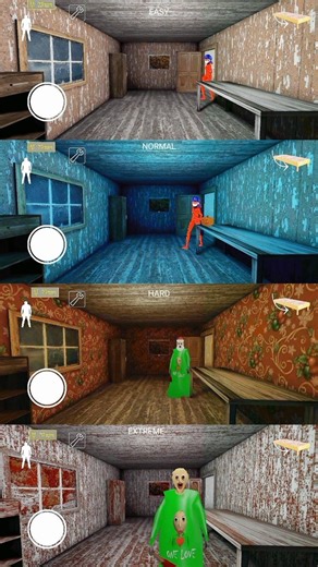 EASY vs EXTREME LADYBUG BALDI GRANNY