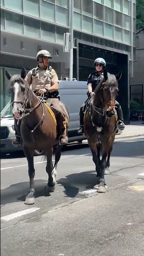 NYPD Mounted Police on NYC Streets 🐎 #nypd #horseriding