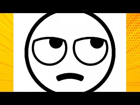 Como dibujar al Emoji Aburrido paso a paso