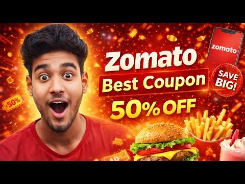 Zomato Coupon Code Today 🍔🔥 Flat 50% OFF + Free Delivery Deals 2026 | Zomato Promo Code Today India