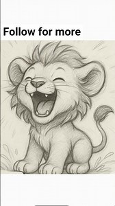“Cute Lion Cub Drawing 🦁✨ #CuteDrawing #CuteArt #AnimalDrawing #YouTubeShorts #ShortsFeed