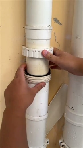 installing new PVC pipes to replace old, damaged PVC pipes to make them last longer #construction