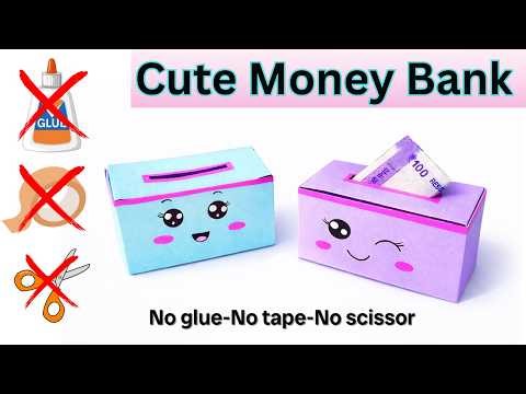Origami Money Bank 🏦 | No Glue No Tape No Scissors | Easy Paper Saving Box
