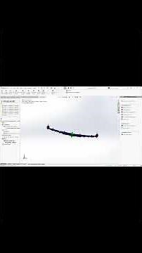 Simulation of Leaf Spring in SolidWorks! #solidworks #automobile #mechanicalengineering #cad