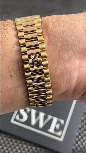 Rolex President Day Date 40 Black Dial Yellow Gold Mens Watch 228238 Wrist Roll | SwissWatchExpo