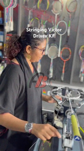 Stringing Victor Drivex KF,Badminton stringing#badminton #stringing #abcsports