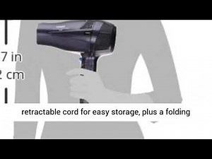 Conair 1875 Watt Cord Keeper Hair Dryer with Folding Handle and Retractable Cord, Travel Hair Dryer,
