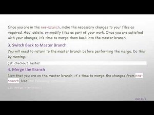 How to Effectively Merge Changes from a Branch into the Master Branch in Git