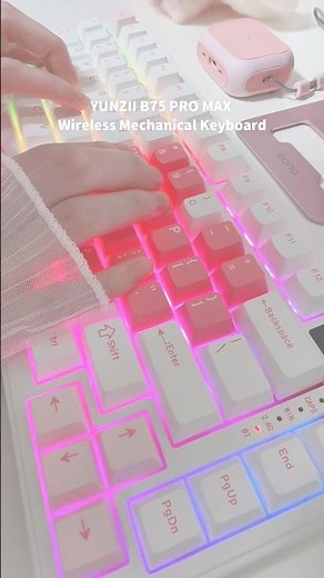 YUNZII B75 PRO MAX QMK/VIA ワイヤレス メカニカル ゲーミングキーボードおすすめ！ディスプレイとノブ付き #yunzii #yunziikeyboard #キーボード