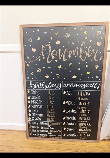 November Chalkboard Art Inspiration