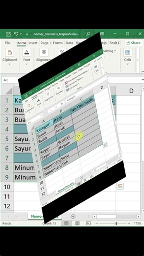 Cara Isi Nomor Otomatis Meski Datanya Terpisah Pisah! Dijamin Rapi! #excel #exceltips #exceltricks