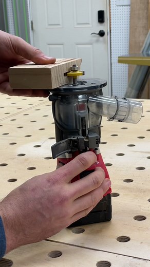 I use a quick setup block when cutting slots for table top clips! #fyp #woodworking #learnontiktok