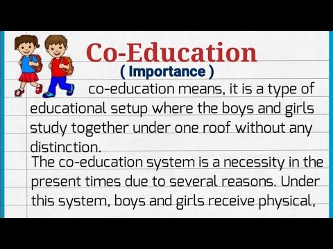 Best Essay on Co-Education||essay on importance of Co-Education|| advantages of Co-Education
