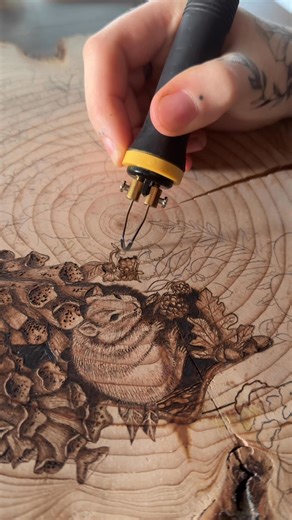 A month ago I began documenting the process of learning pyrography, and in that time I fell in love with this new art form I had discovered. I’ve been posting everyday on TikTok but knew it was about time I started on here too! I hope you enjoy 🌿 #pyrography #pyrographyartist | Sophie Mac Studio