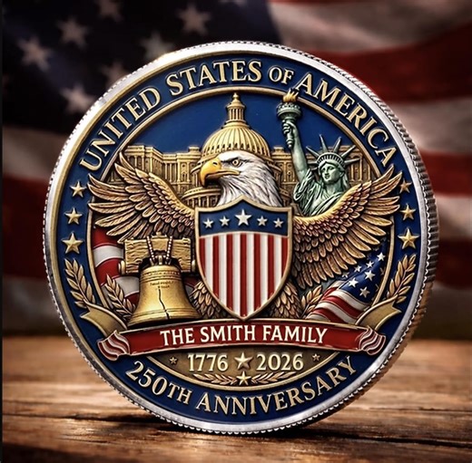 Personalized America 250th Anniversary Coin, Custom Family Keepsake Coin, Generations of American Pride, USA Independence Collectible - Etsy Canada