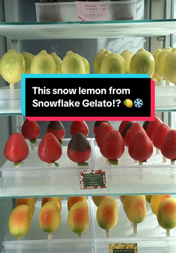 Delicious Snow Lemon at Snowflake Gelato in London