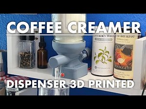 I designed a motorized 3D printed dispenser for dry coffee creamer powder