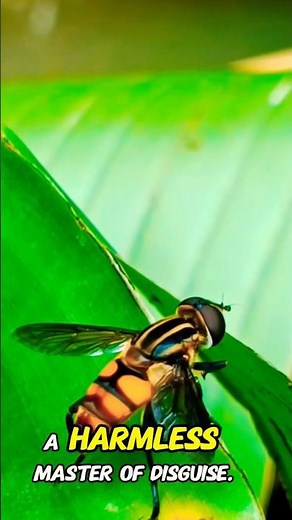 Deadly or Harmless? The Truth About This Wasp-Like Fly #insects #nature #hoverfly