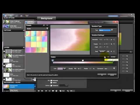 Tutorial changing background colors in proshow producer