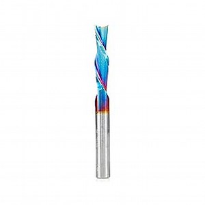Amana Tool Solid Carbide Spektra Extreme Tool Life Spiral Plunge Router Bit Down-Cut, 46415-K, 1/4 Dia x 1 CH x 1/4 Shank 2-1/2 Inch L